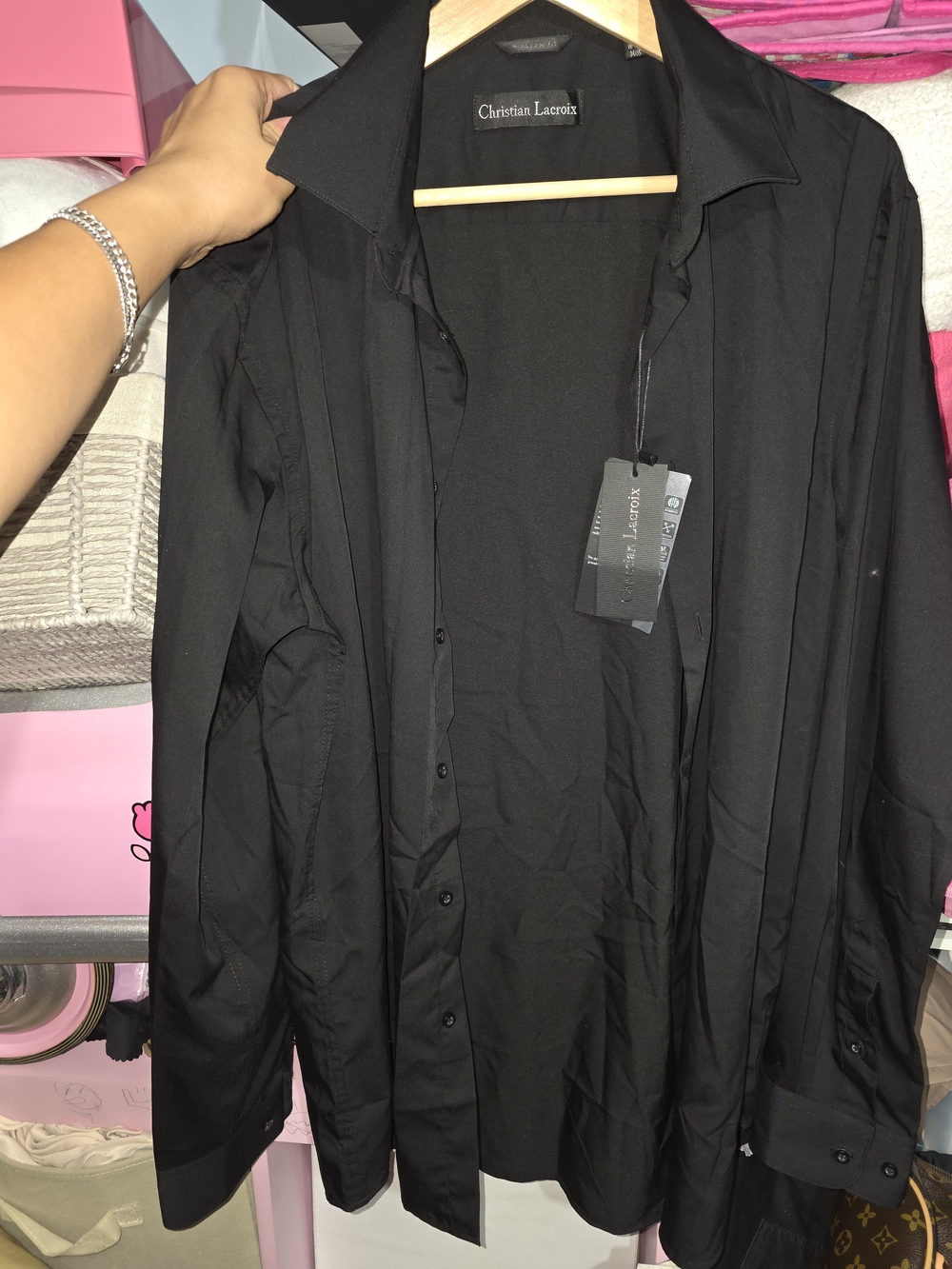 Christian Lacroix Black Button-Up Shirt